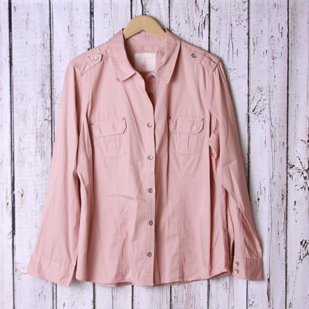 Sonoma Rose Colored Button Down Shirt Size XL